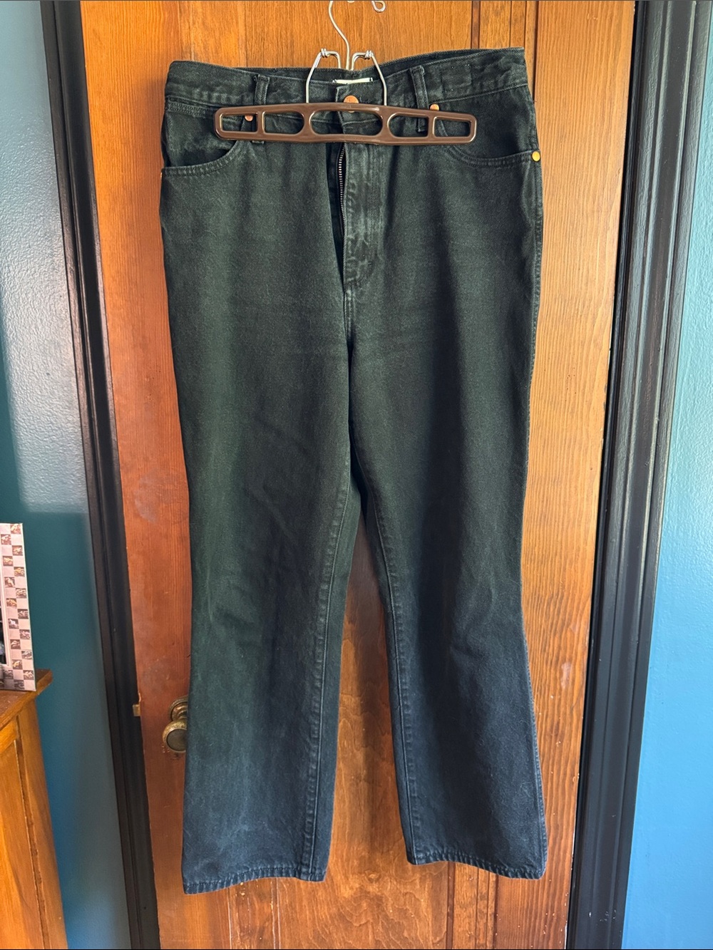 Wild West jeans high rise straight Wrangler black 30 x 28